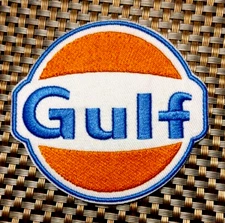 Gulf  logo Embroidered Patch Iron Sew-On US ship Car Gasoline Motor Oil