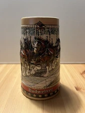 Vintage 1988 Budweiser Beer Holiday Stein Collector’s Series Mug Anheuser-Busch
