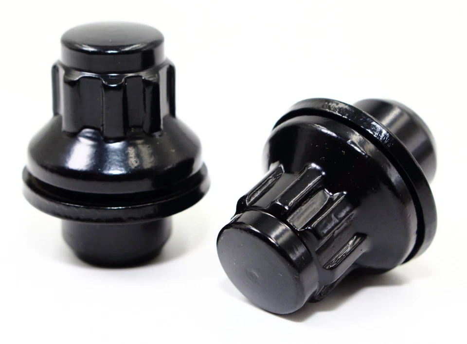 4 cerraduras de tuerca de rueda estilo OE de fábrica negras 12x1,5 Toyota Prius Camry Corolla Foto 2 de 2