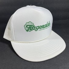 Fitzgeralds Reno Casino Trucker Hat White Snapback Vintage Cap Mesh Nissin