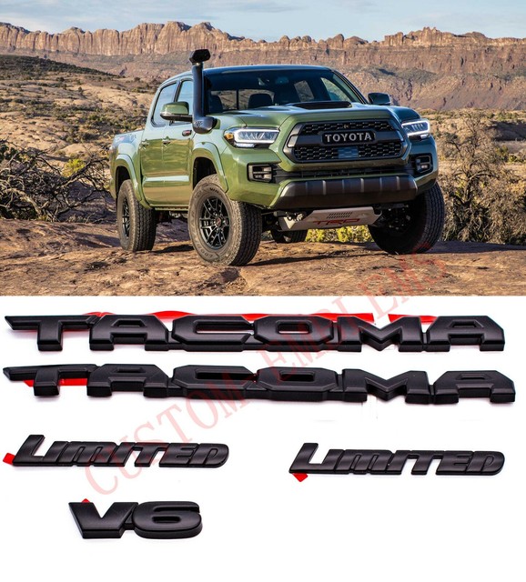 5PCS KIT BLACKOUT OVERLAY EMBLEM Fit For 20162020 TOYOTA V6