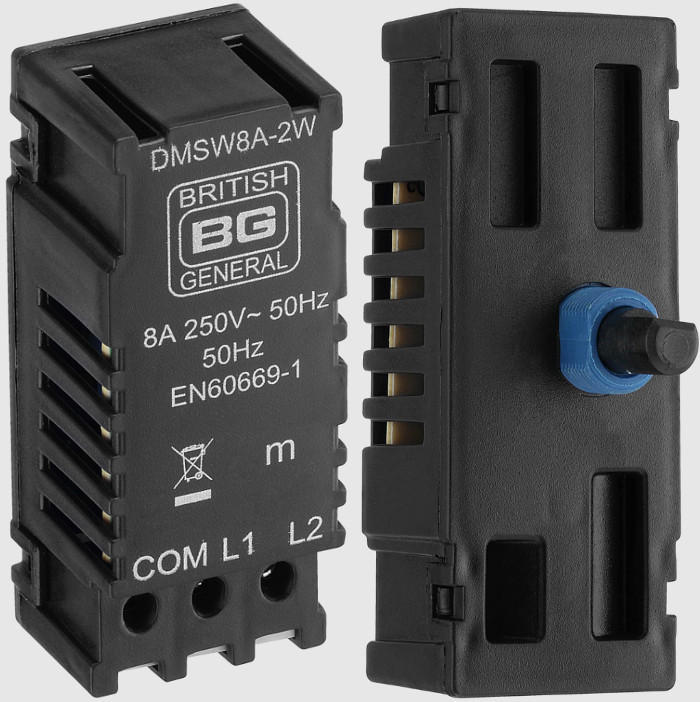 Dummy Dimmer Module Push On/Off Replacement Switch - BG DMSW8A/2W 8A 2 Way