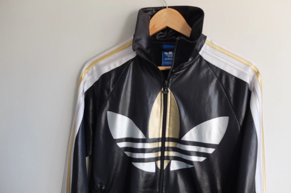 Flecha Generoso puramente Rare Trefoil Adidas Chile '62 tracksuit Jacket Black Gold silver S 2012 Wet  look | eBay