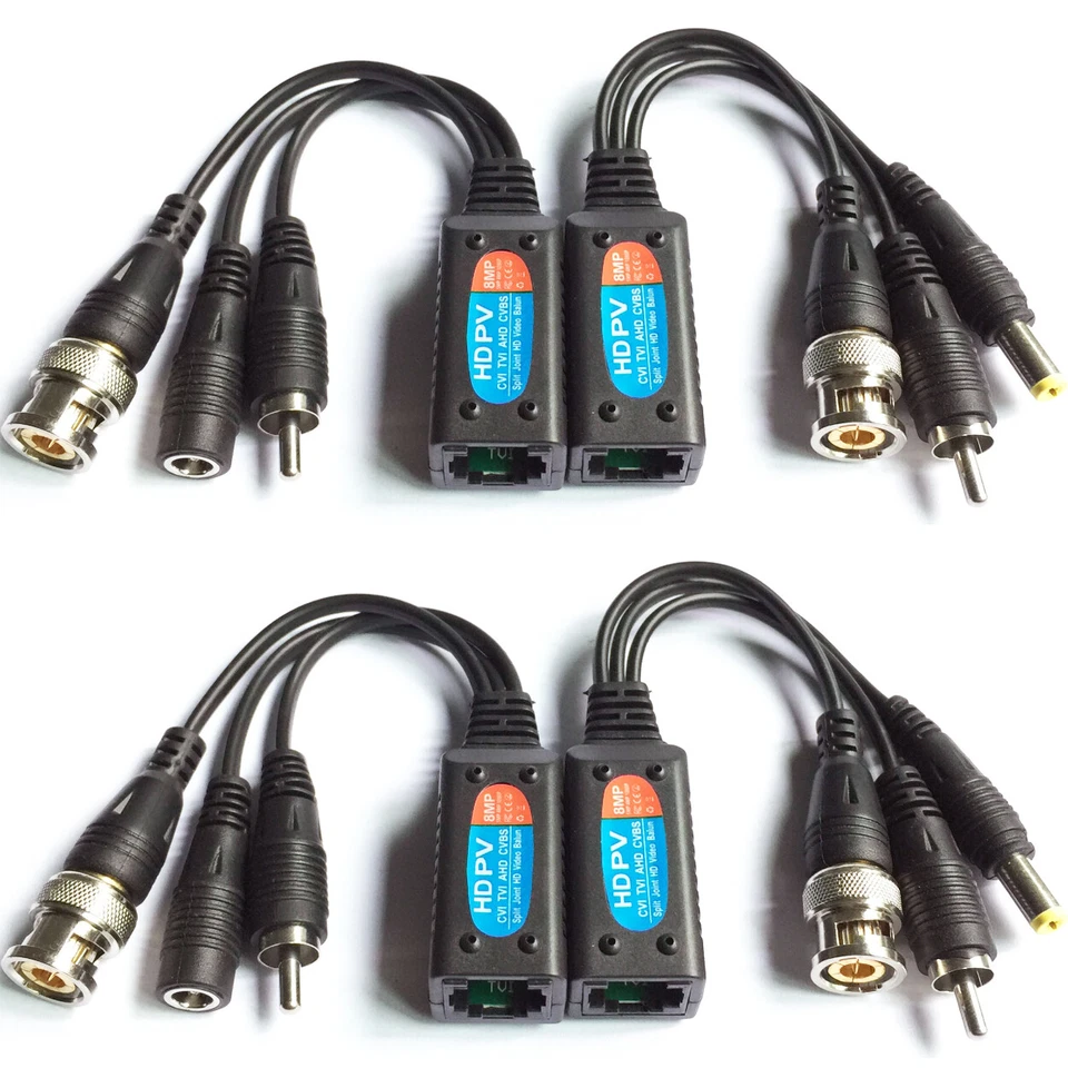 2 Pairs MegaPixel Passive Power Video & Data (Audio) via Cat5e Cat6 UTP RJ45 - Image 2 of 4