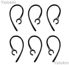 6pcs Ear Loops for Jabra Headset - Black Ear-Clips Replacement (SK-CHP)