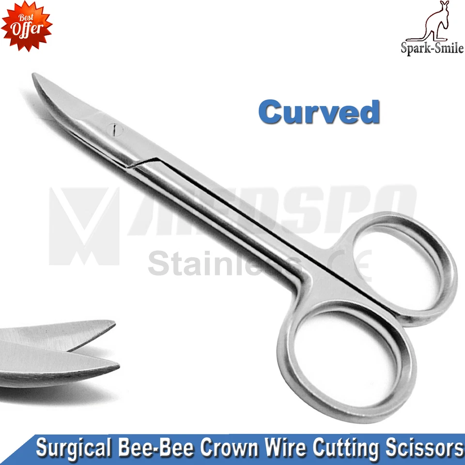 Хирургические стоматологические ножницы для резки проволоки пчелы прямые изогнутые ножницы для тканей - Изображение 3 из 3