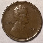1921-S Lincoln Wheat Cent Choice Extremely Fine XF Coin #8283