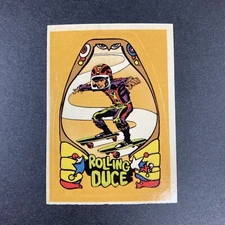 1976 Donruss Skateboard Sticker Card - Rolling Duce