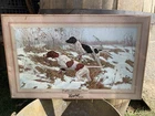 Vintage Berghoff Beer Tin Over Cardboard Sign Right On Every Point