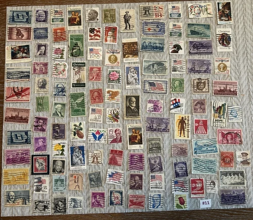100 + Stamps Vintage100 USA Stamps Used, 40 YRS OR OLDER! #11