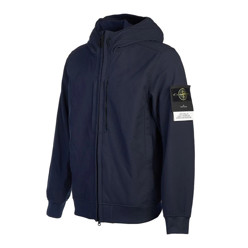 Stone Island Uomo Logo Patch con Cappuccio e Zip 105802555