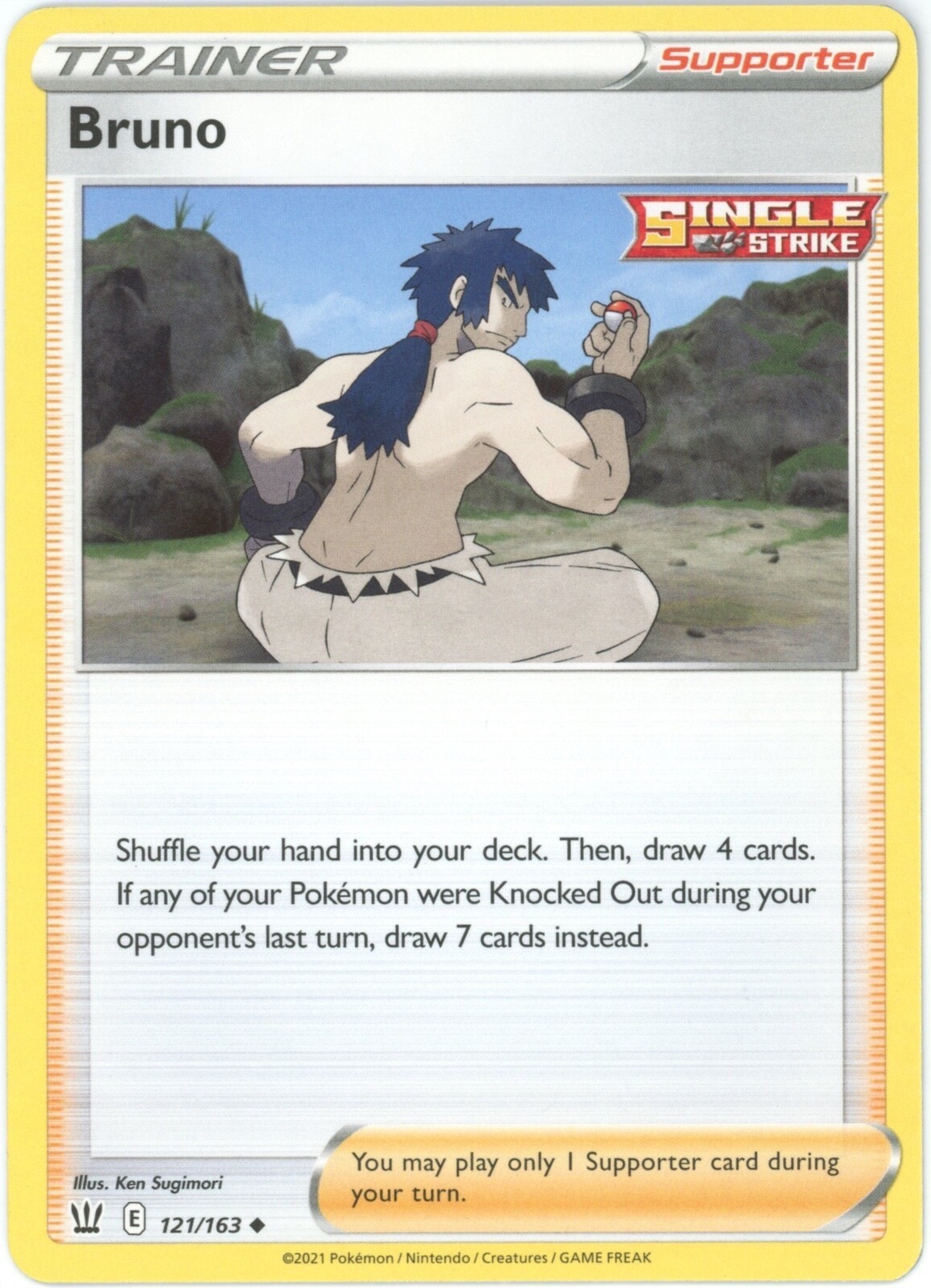 Pokemon - Bruno - 121/163 - Non Holo - Battle Styles - NM/M