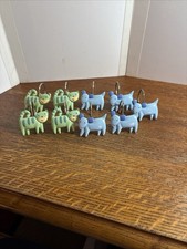 Adorable Colorful Cat  Dog Shower Curtain Metal Hooks 9 In This Set