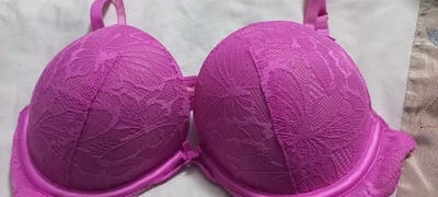 New Look Padded T-shirt Style Bra 32B Cerise Pink Underwired Excellent Condition - Image 1 of 4