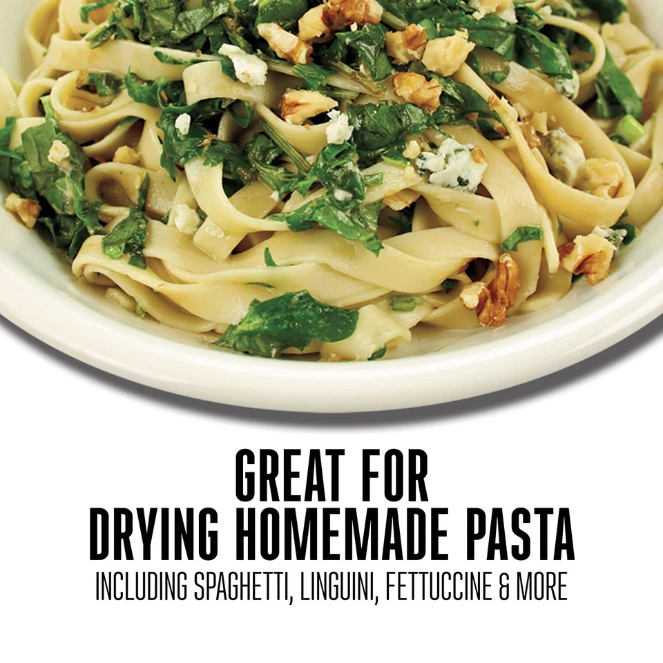 Bamboo Pasta Drying Rack (53-0201), 10 Drying Arms, 16" Tall, 14" Wide, Store... - Image 2 of 4