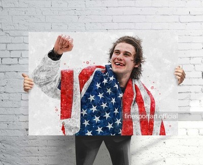 Jack Hughes Canvas Wall Art / Poster Chipped Tooth Hockey Print Fan gift