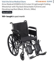 Drive Medical Cruiser III Black Wheelchair