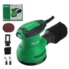 320W Random Orbit Sander Electric Wood Polisher w/ Dust Bag 12000 OPM