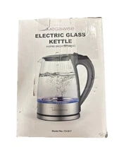 💧MegaWise Electric Kettle, 1.8L Borosilicate Glass Tea Kettle With LED Light OB