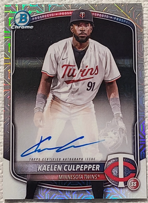 激レア❗️ミスサイン　25シリ　チェットホルムグレン 2025 bowman chrome prospects kaelen Culpepper autograph | eBay