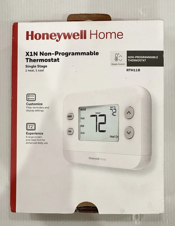 Honeywell Thermostat X1N Digital Non-Programmable Thermostat White Brand New - Image 2 of 4