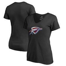 Women's Black Oklahoma City Thunder Midnight Mascot V-Neck T-Shirt