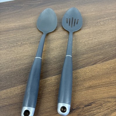 Michael Graves Design Pair of Large Plastic Serving Spoons 