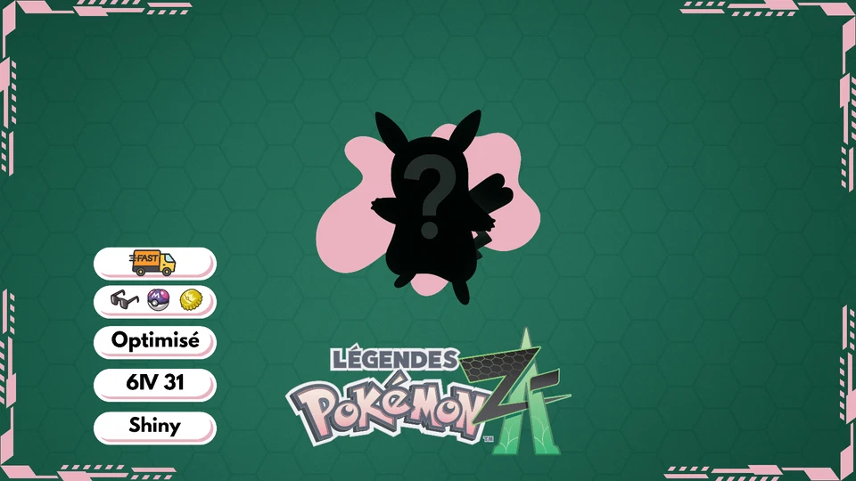 Pokémon Z-A Pokémon ZA au choix 6IV 31 Shiny strat✨
