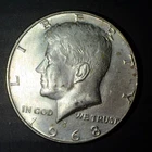 1968 (D) Kennedy Half Dollar 50¢ - 40% Silver - AU/BU.     (#10)