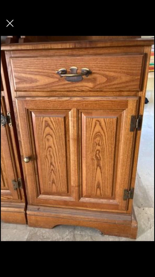 Mobile da soggiorno componibile in castagno massello stile Old America nuovo - Immagine 4 di 4