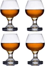 The Bar Glass Brandy Tasting Snifter Glass 5.5 oz - 4 Pack - FREE SHIPPING