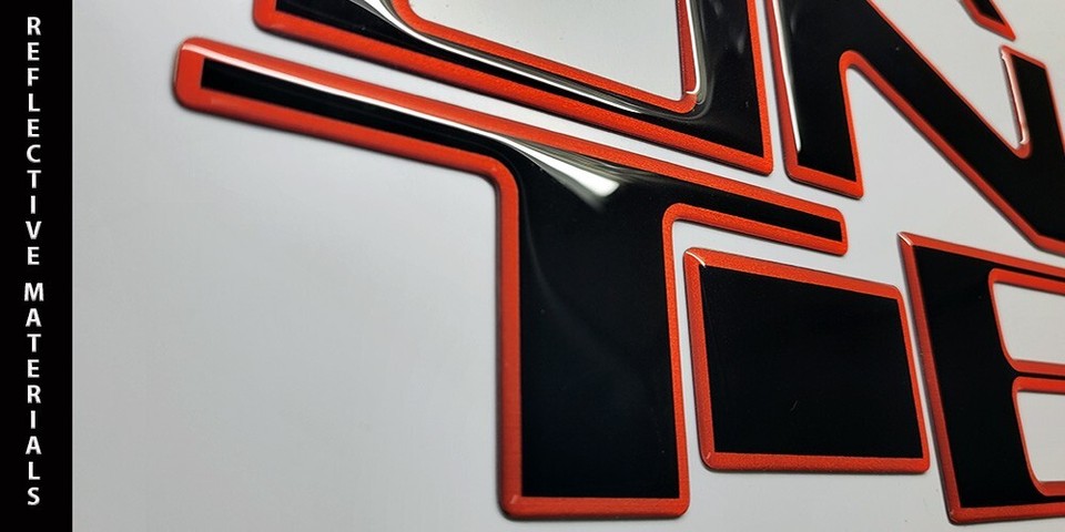 22 Frontier Lettering Tailgate raised reflective letters for NISSAN FRONTIER 22 23 24 orange ...