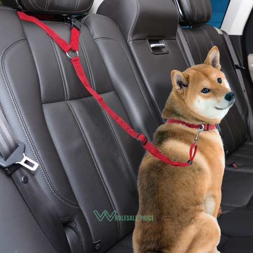 Cinturón De Seguridad Para Perros Asiento Trasero Del Coche Correa De Plomo Gato - Picture 21 of 50