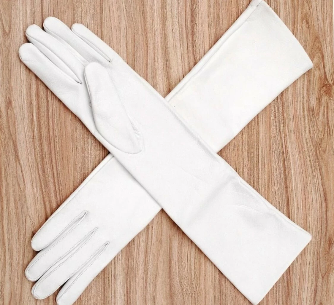 42cm Genuine Leather Opera Length Party Plain Evening Elbow Gloves.
Opens in a new window or tab