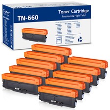 10Pack TN660 TN 630 Toner Cartridge for Brother MFC-L2740DW HL-L2300D HL-L2340DW