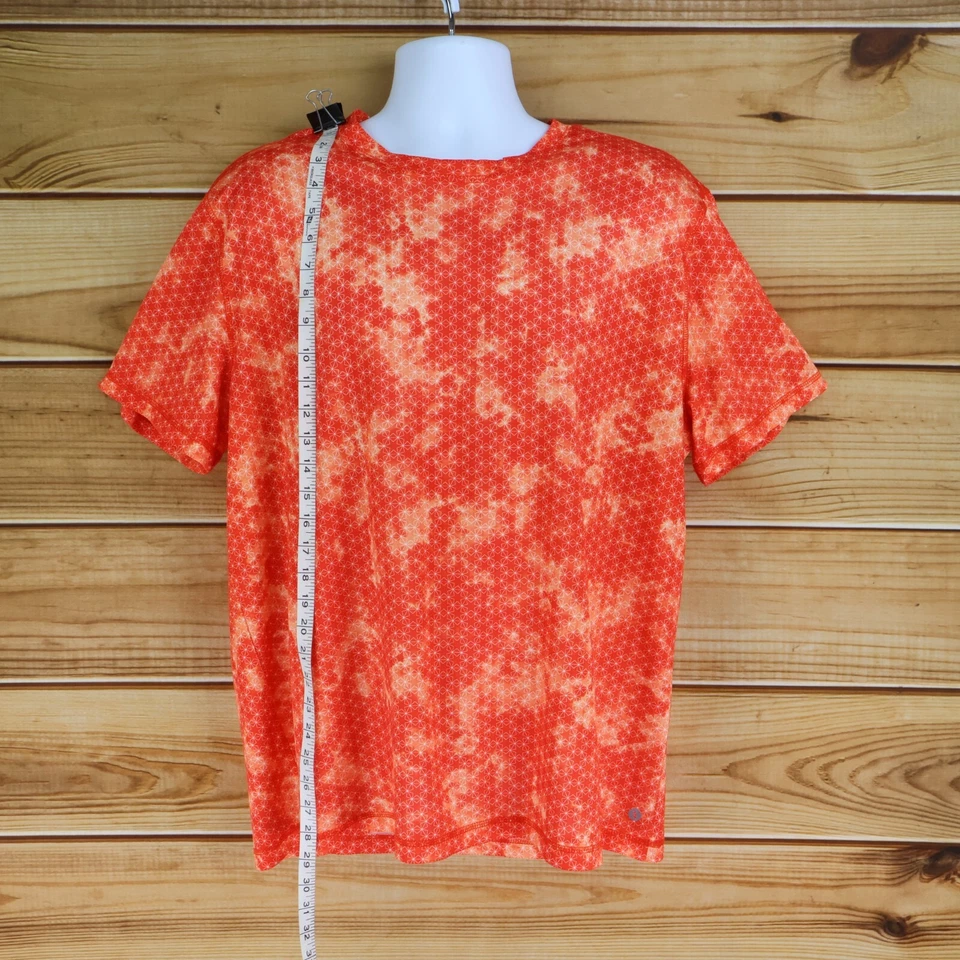 Camisa Xersion Activewear Manga Corta Para Hombre Talla XL Naranja Brillante Estrellas Geométricas Foto 3 de 4