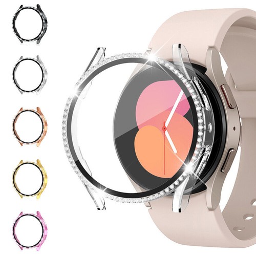 Shining PC Full Case Cover + Glass Film for Samsung Galaxy Watch 4 5 6 40mm/44mm