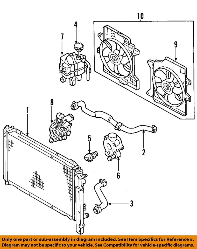 Used Engine Coolant Reservoir fits: 2010 Ford Escape Grade A - Image 3 of 4