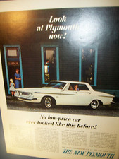 1962 Plymouth Fury large mag car ad -"No low-priced car ever looked like this"