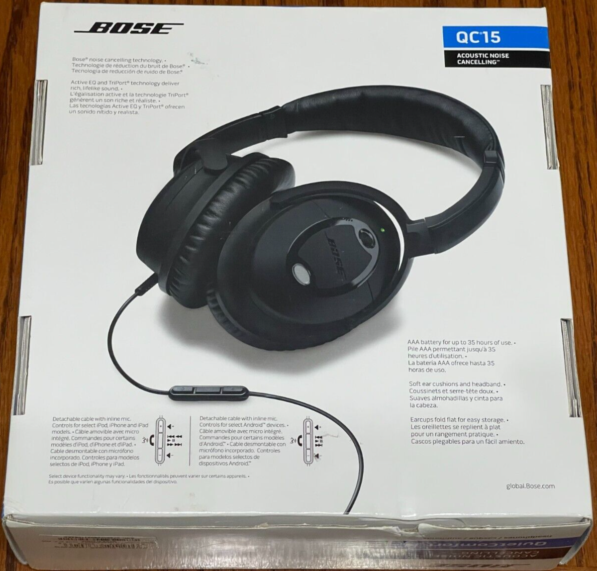 ヘッドホン BOSE QUIETCOMFORT15 Bose QuietComfort 15 Noise-Cancelling Headphones QC15 Silver