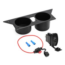 Aluminum Ash Tray Center Cup Holder W Usb Charger For 3rd Gen Chevy Camaro 82-92