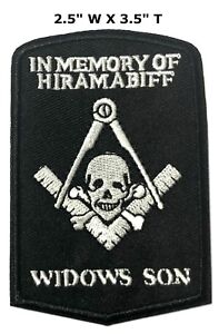 Widows Sons Compass Skull Patch Black Silver Iron Sew Freemason Oval NEW!