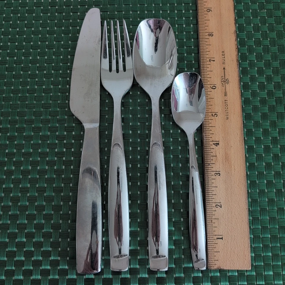 美食设置 GS 不锈钢餐具 光面 21 件 批量 18/0 弯曲手柄 — 第 2/4 张图片