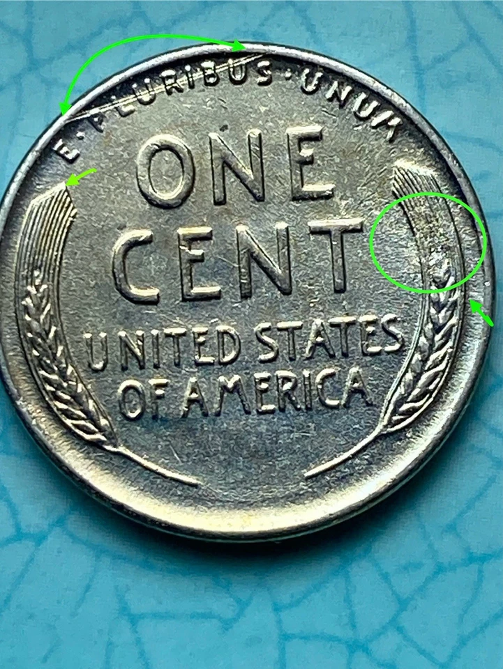 Centavo de trigo de acero 1943 duplicado Foto 2 de 4