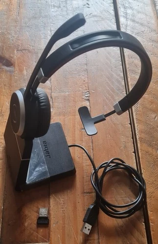 Jabra EVOLVE 65 HSC018W Mono Wireless Bluetooth Headset with Dongle Tested