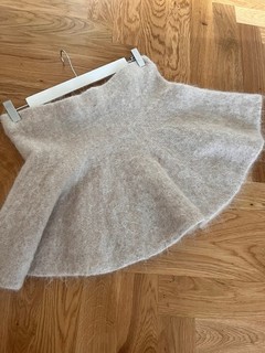 H&M Edition Strick Rock Mini Größe: M / 38 Beige Mohair / Wolle Gummibund Neu