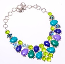 Multi 925 Sterling Silver Jewelry Necklace 1799