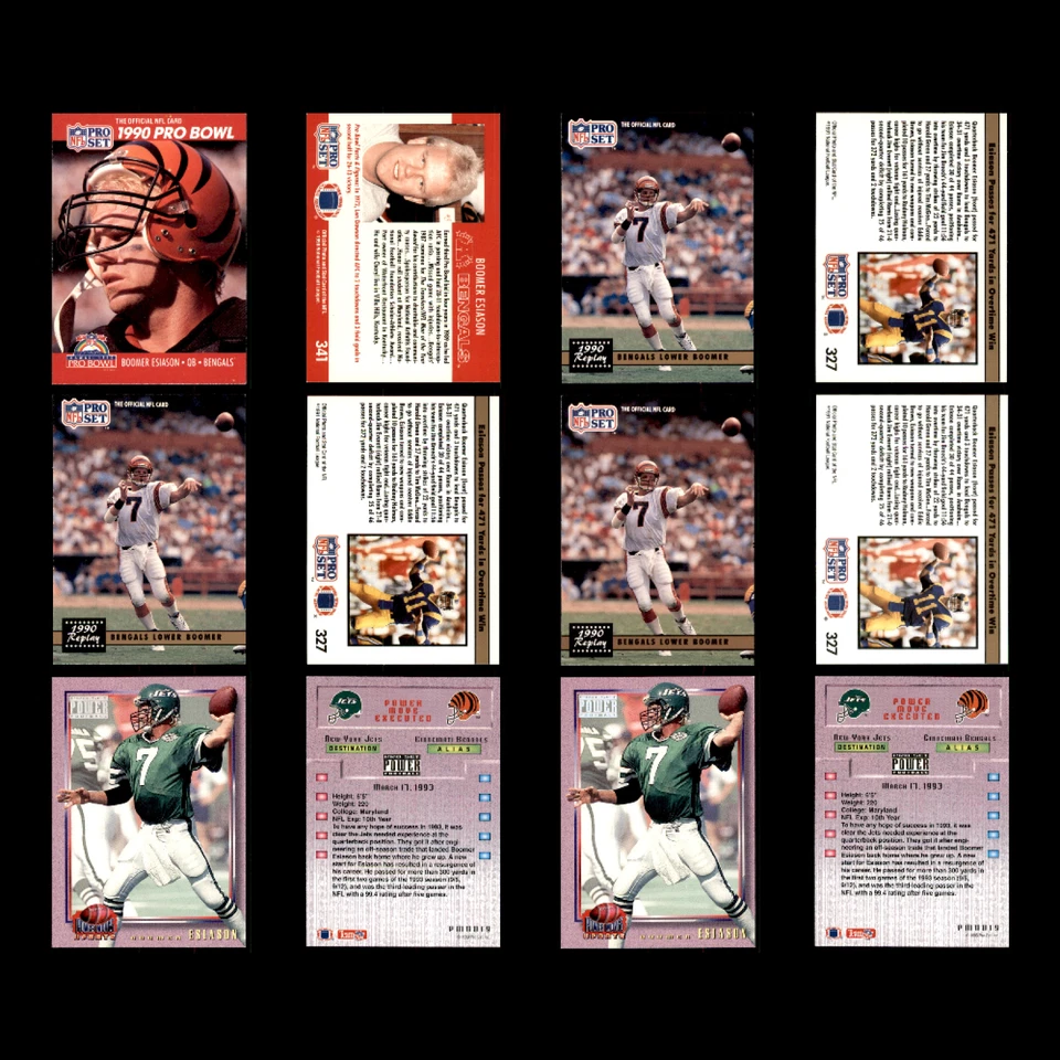 Boomer Esiason Lot 86 Football Cards 1990 Pro Set Cincinnati Bengals Set NFL NM - Image 3 of 4
