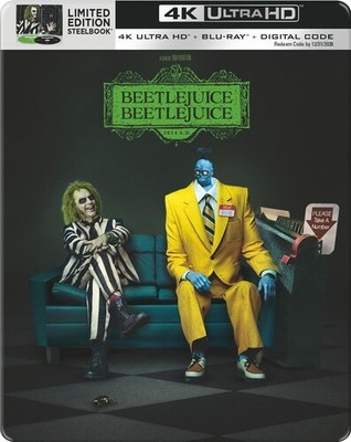 Beetlejuice Beetlejuice (Steelbook) [New 4K UHD Blu-ray] With Blu