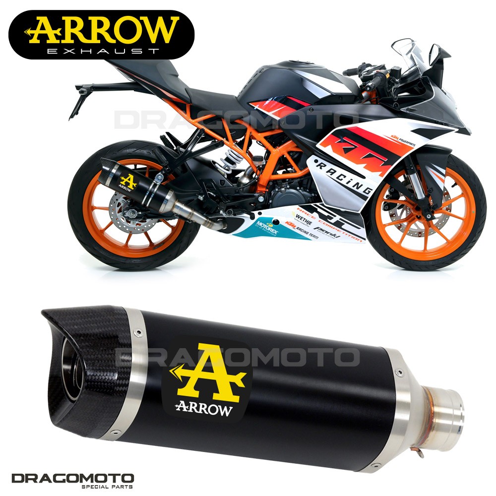 Silencieux KTM RC 390 ARROW Thunder alu noir pour optimiser les performances